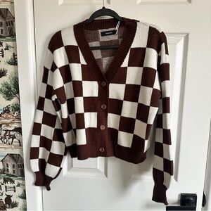 Checkered Cardigan